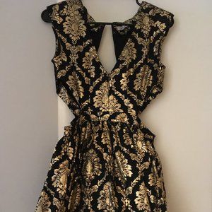 Metallic Gold and Black Dress